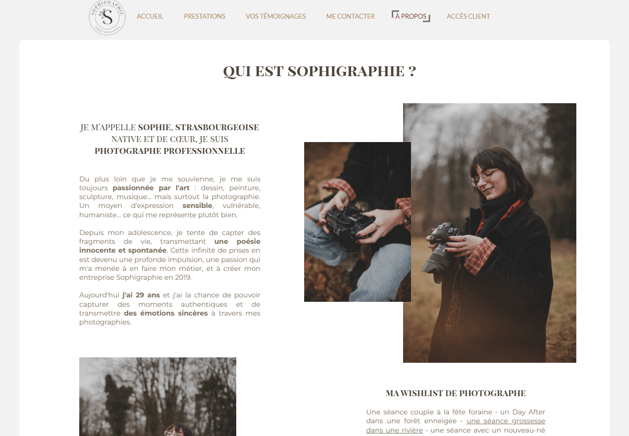 Sophigraphie page a propos