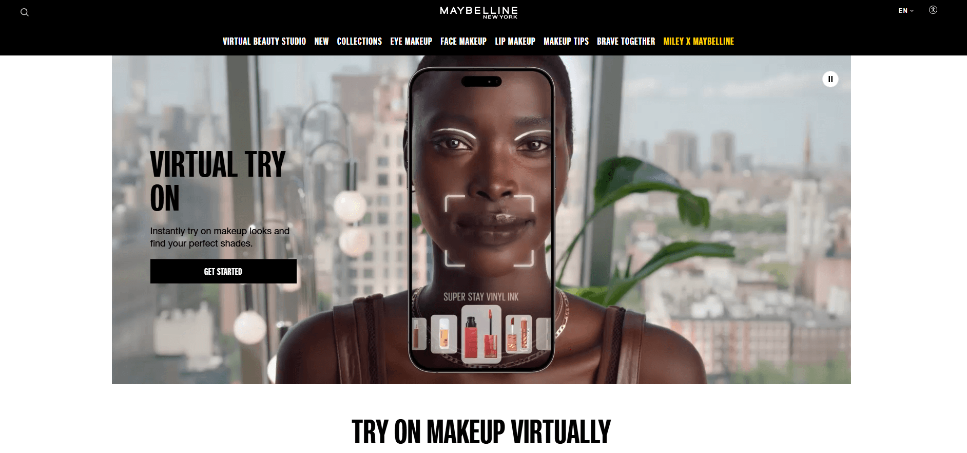 virtual try-on maybelline