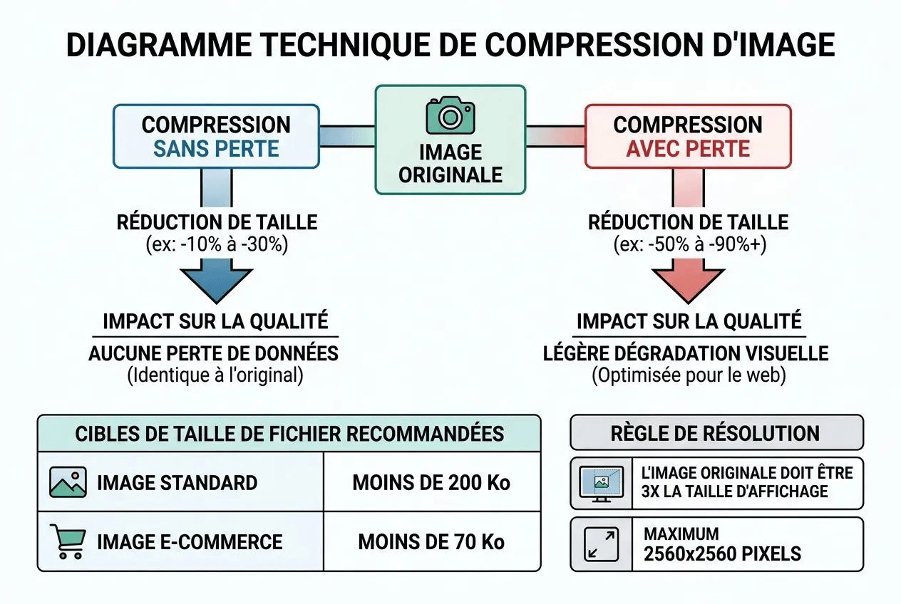 réduire taille images SEO compression images