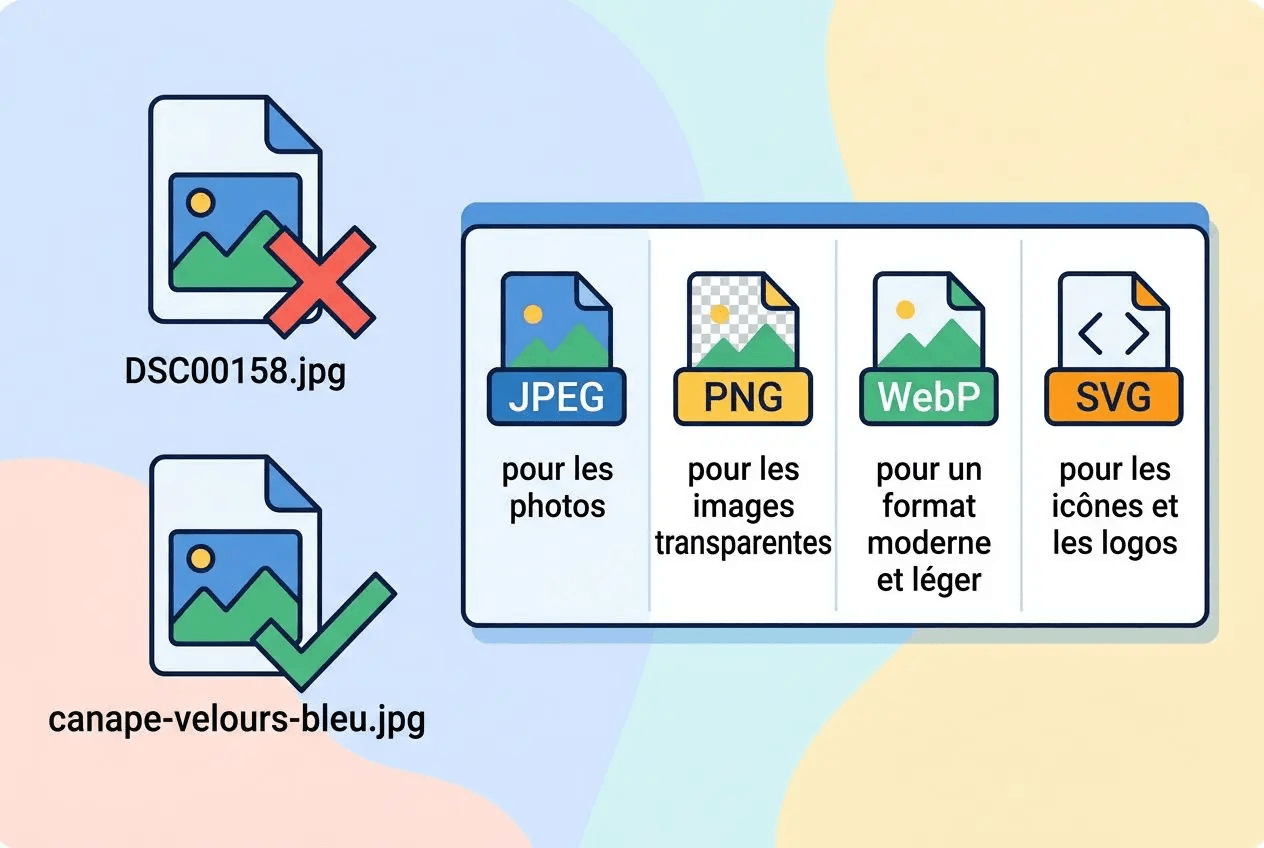 formats images optimisés formats images SEO