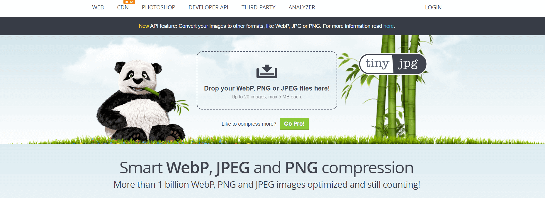Tinyjpg pour compresser les images outil compression images Tinyjpg