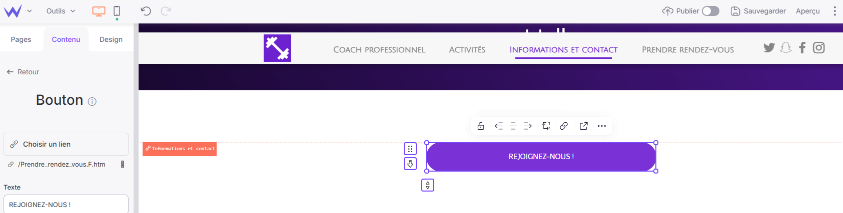 boutons personnalisables boutons d'appel à l'action