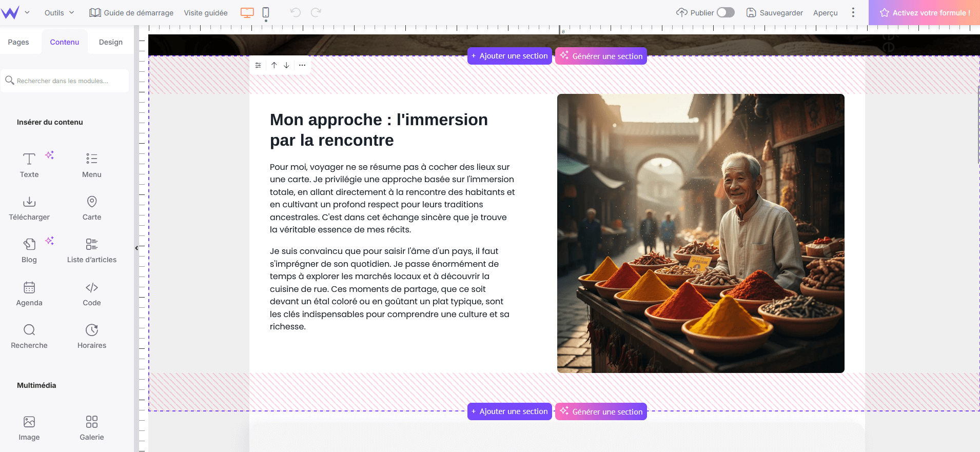 assistante Ia pour la création web