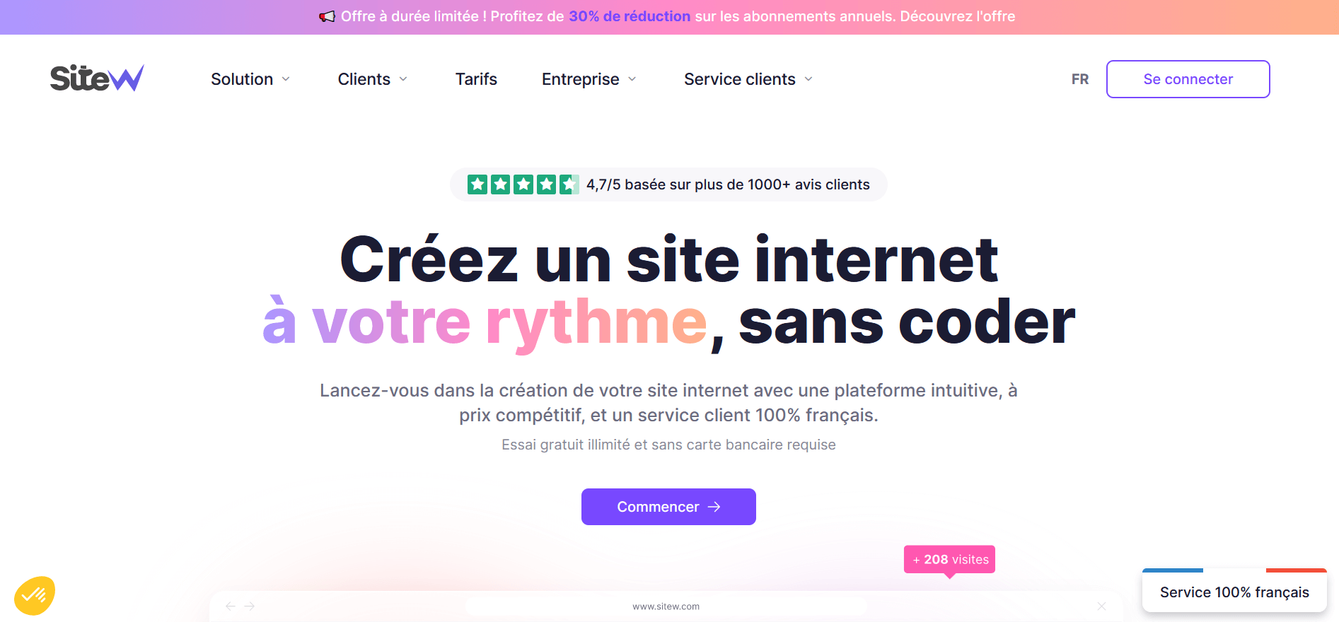 créer un site minimaliste sur un website builder