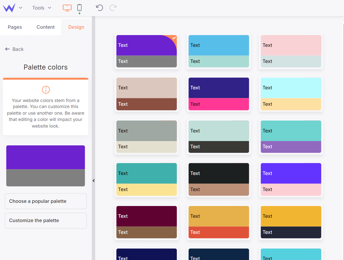 color choice color palette