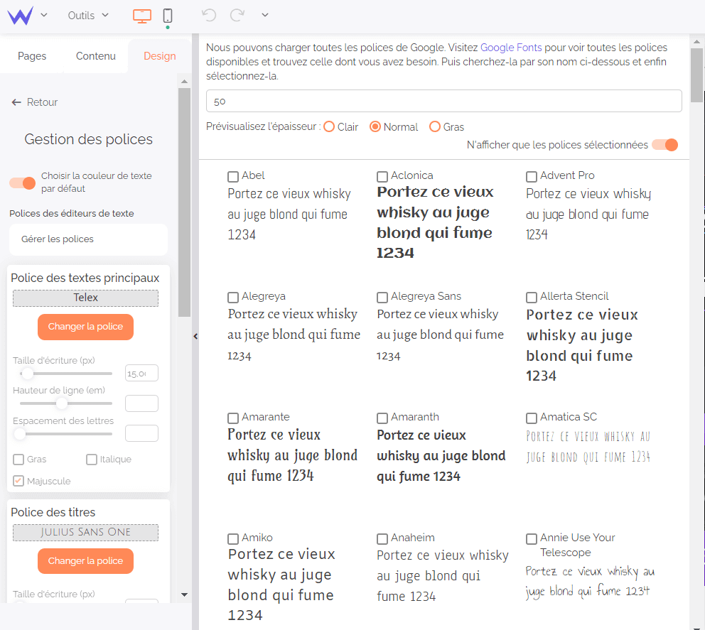 police de caractères