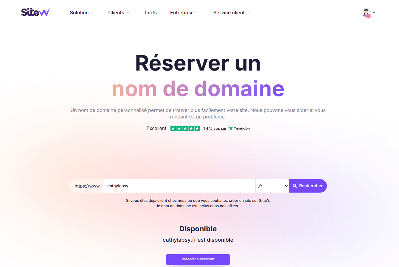 nom de domaine site psy