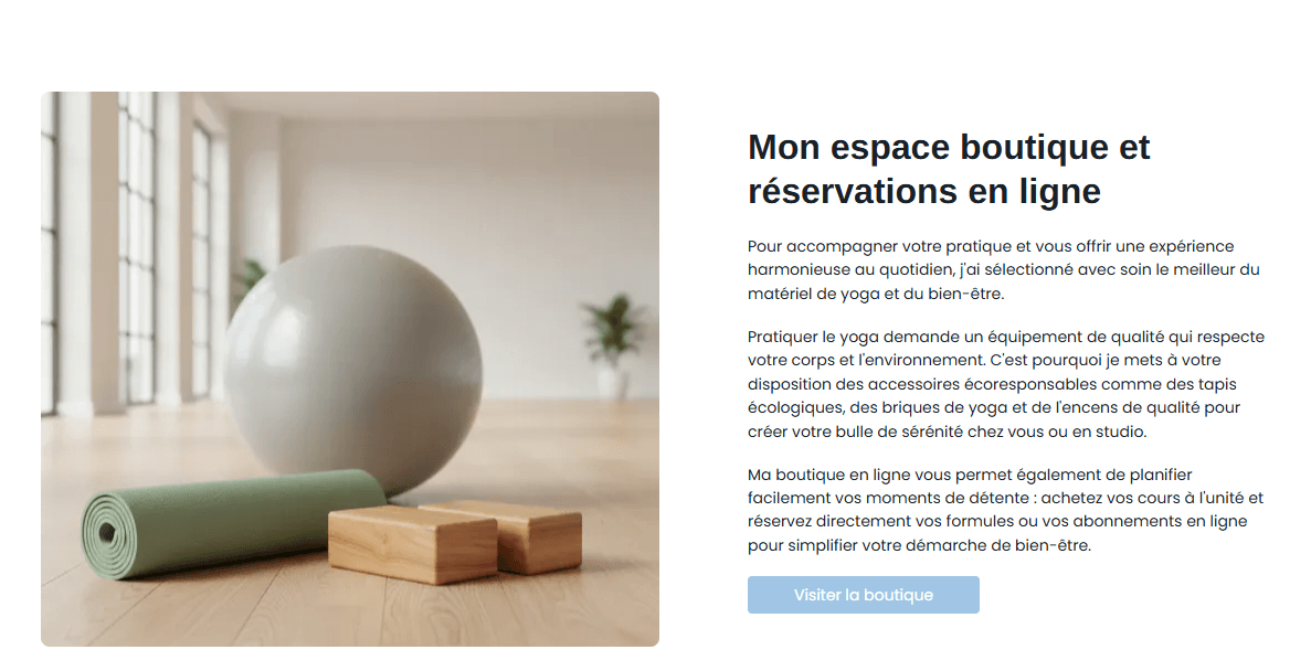 boutique en ligne yoga