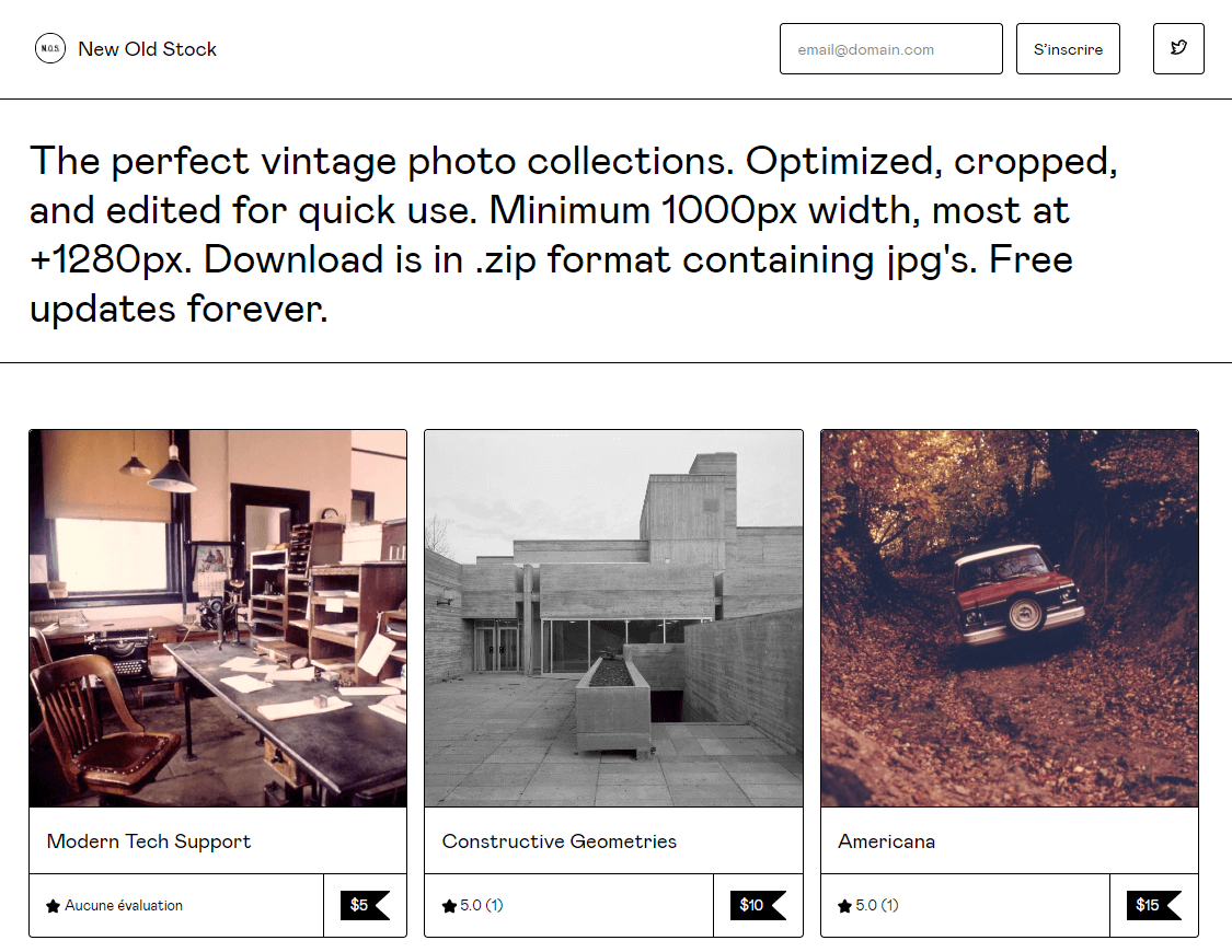 Meilleurs sites de photos gratuites : New Old Stock