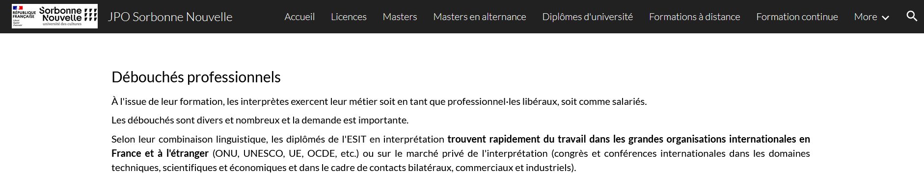 Preuve sociale de JPO Sorbonne Nouvelle