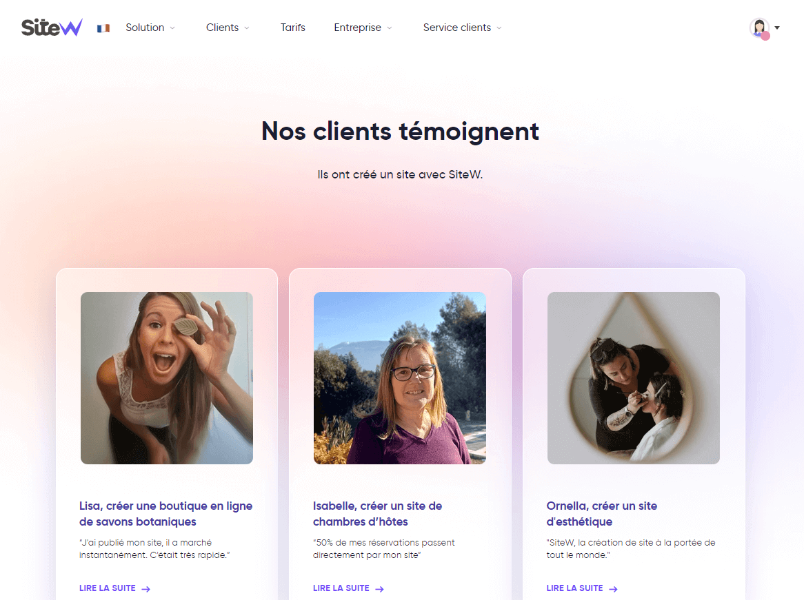 Contenu généré par les Utilisateurs sur SiteW