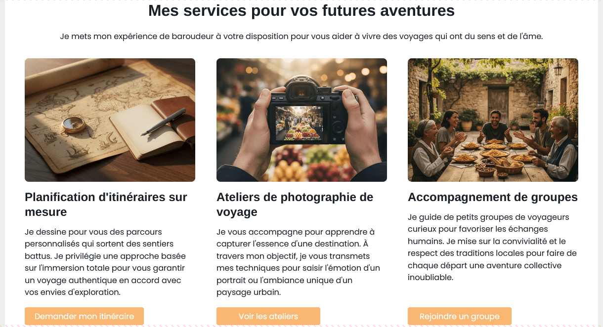 section IA création de site