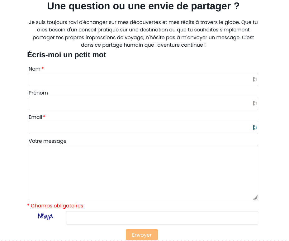 génération automatique formulaire personnalisé