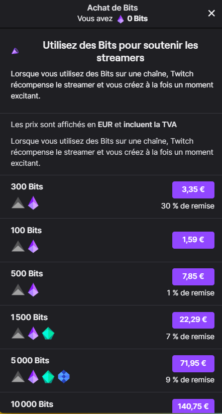 Monnaie virtuelle de Twitch