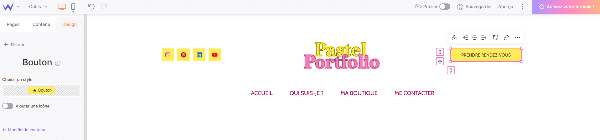 boutons d'appel à l'action eshop bijoux