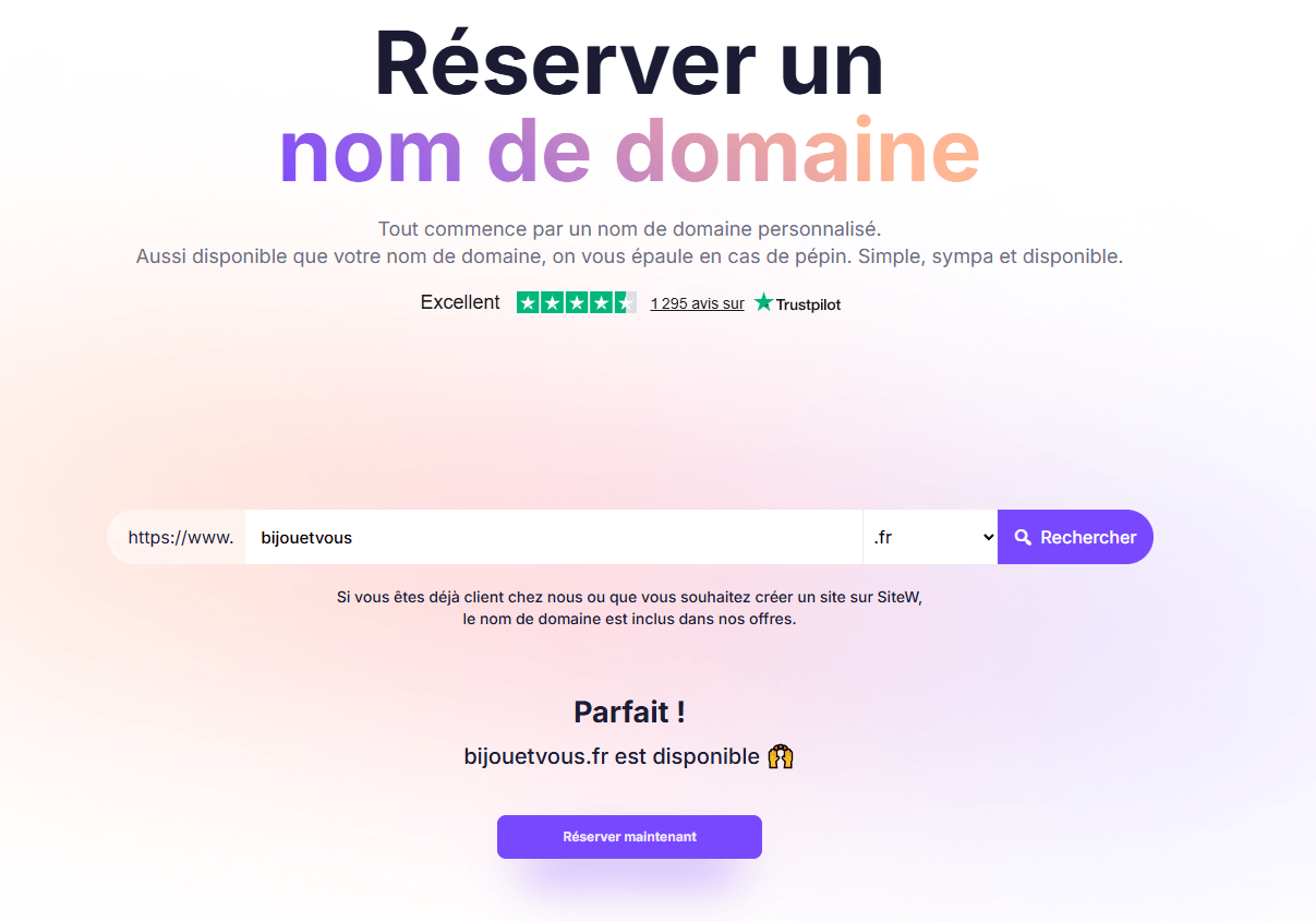 nom de domaine boutique bijoux