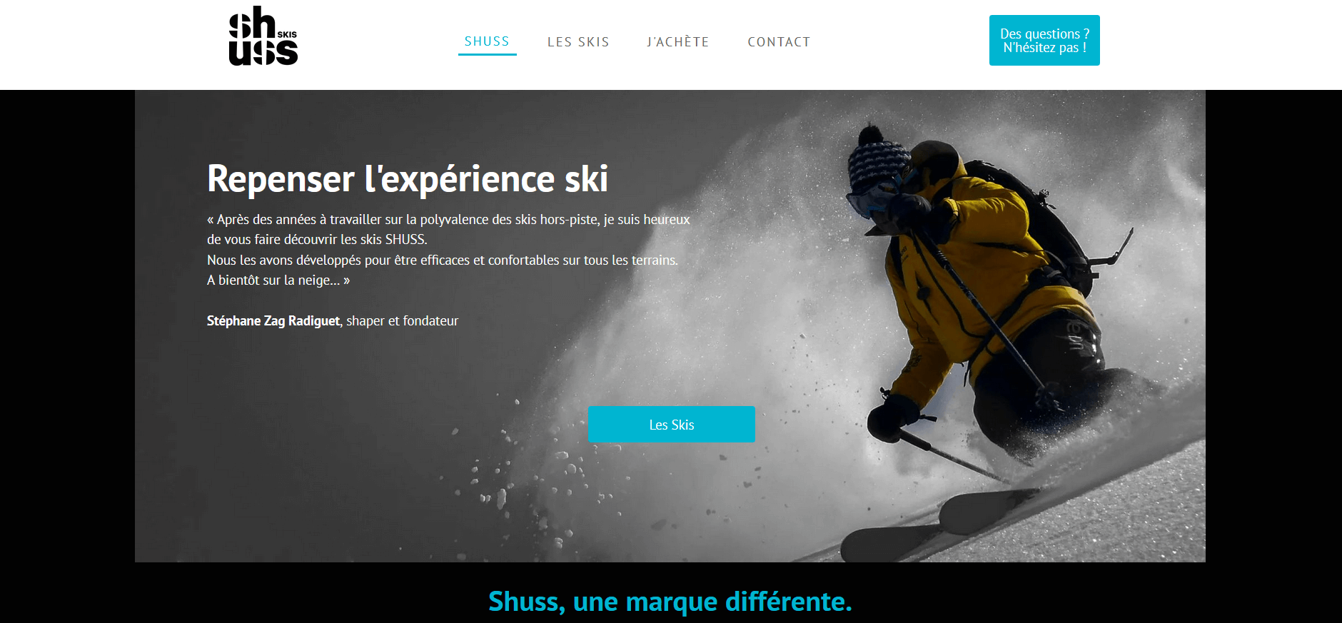 Exemple de site créé avec SiteW : Shuss