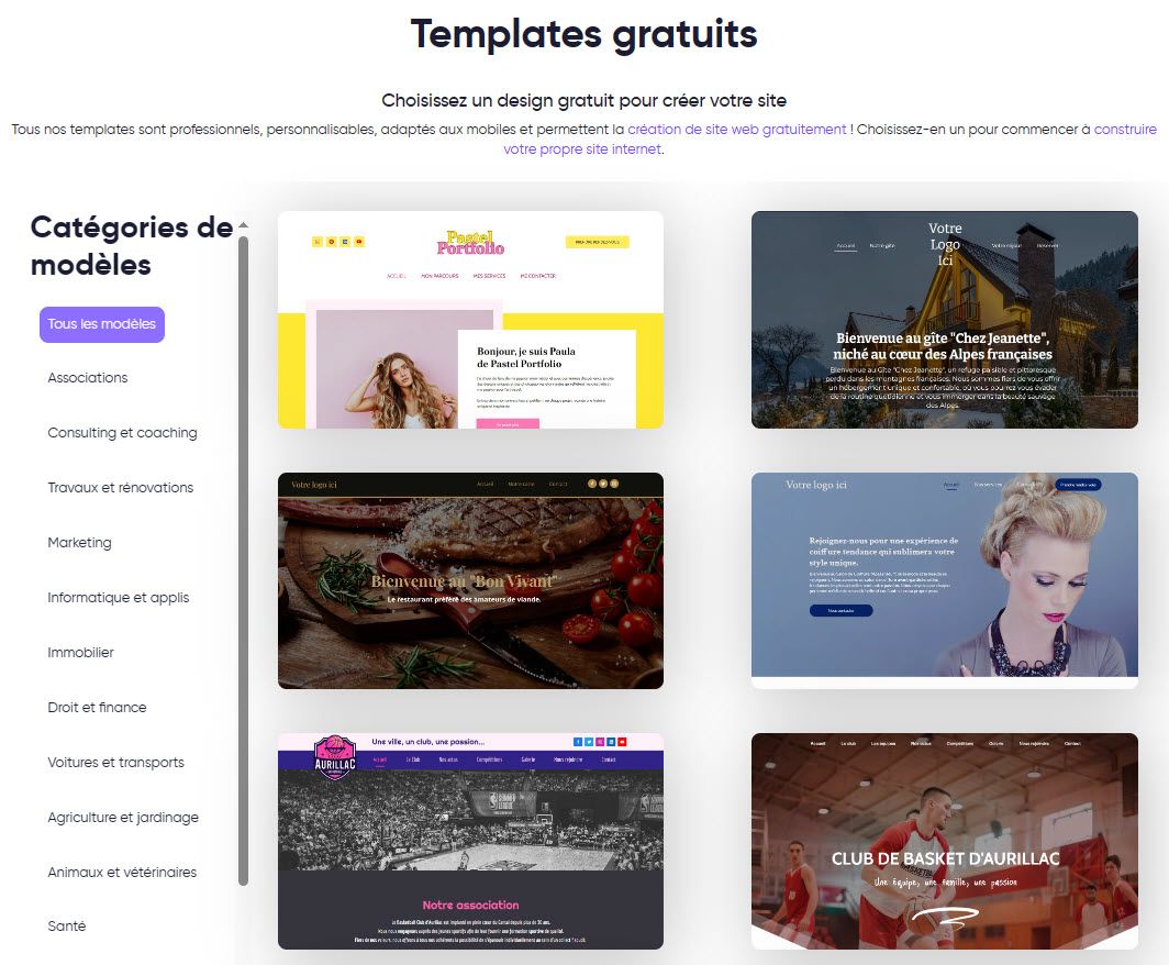 Templates de SiteW