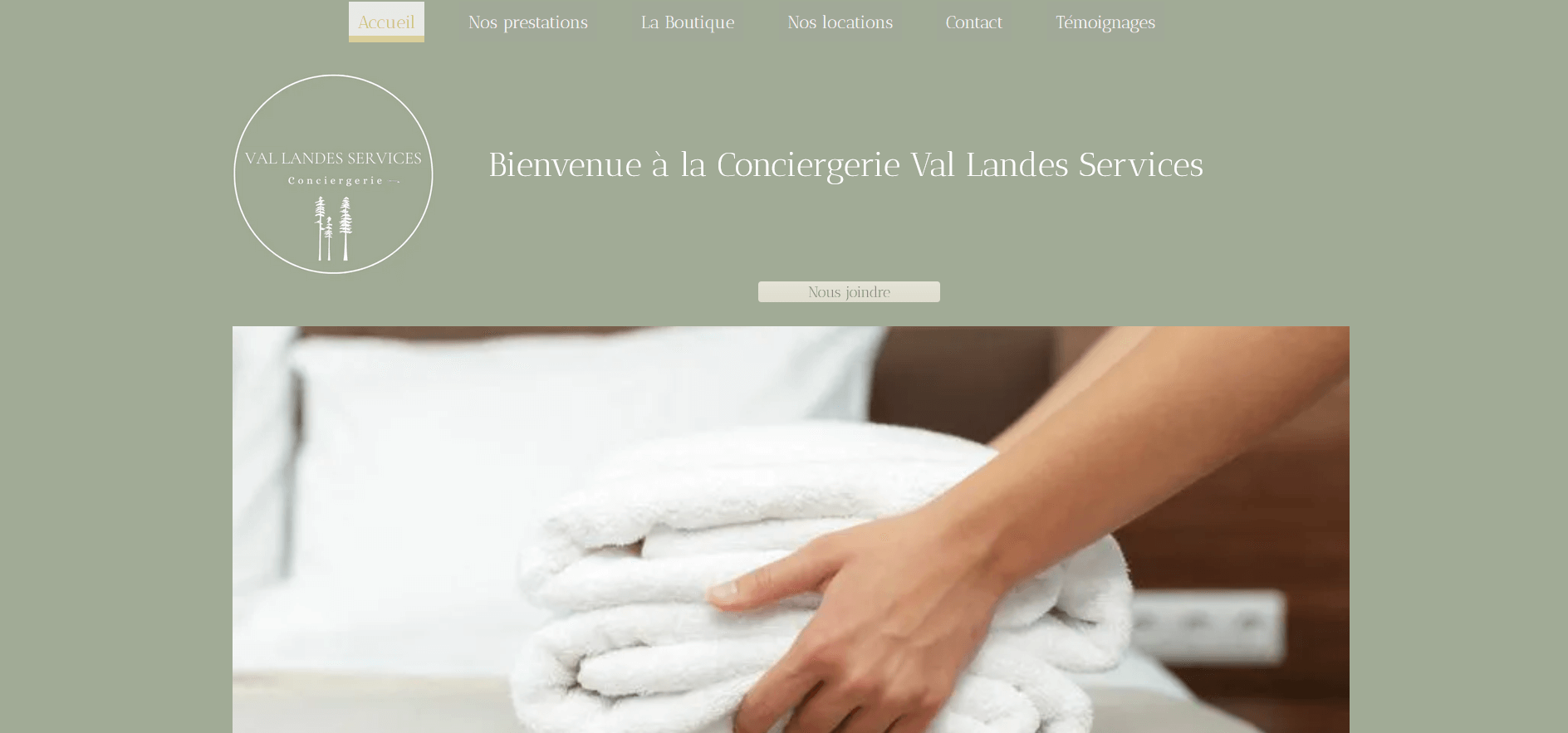 Exemple de site créé avec SiteW : La conciergerie Val Landes Services