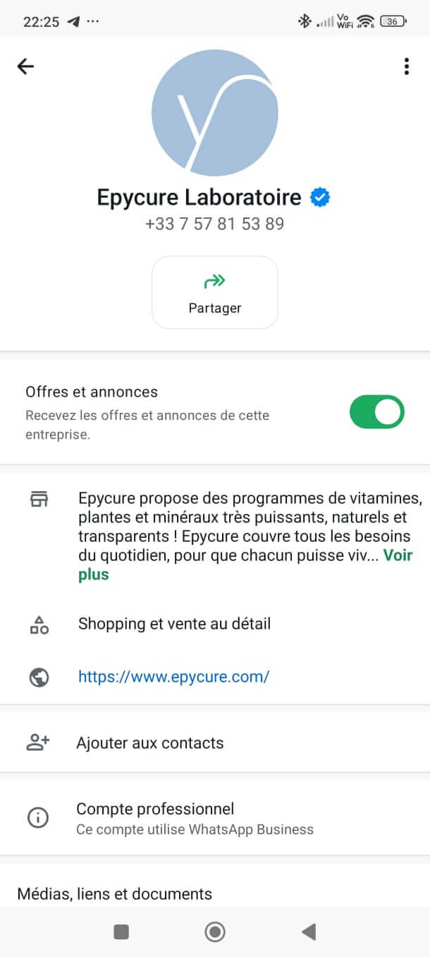 profil entreprise WhatsApp Business
