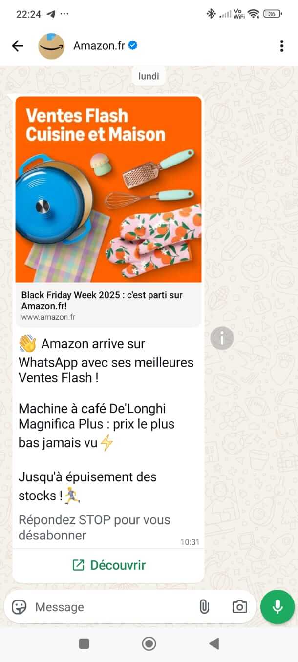 lien fiche produit whatsapp business