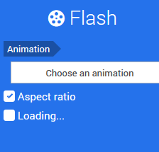 configure flash animation