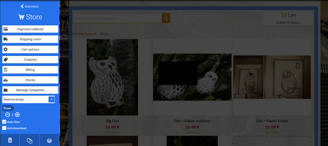 Configure the online store Configure the online store