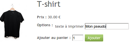 Champ libre de votre produit