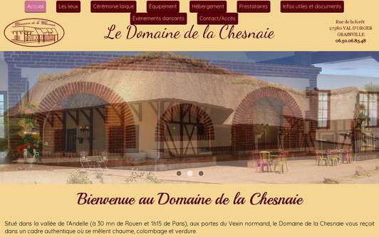 Ejemplo de sitio web La Chesnaie - Domaine de la Chesnaie