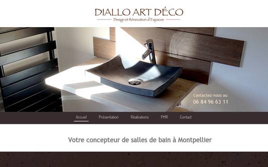 Example website L&#39;espace salle de bain selon Diallo Art Déco