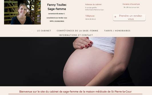 Example website Fanny Toullec sage-femme Saint-Pierre-la-Cour (53) proche Vitré (35)