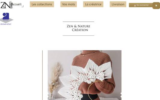 Ejemplo de sitio web Zen et Nature Création