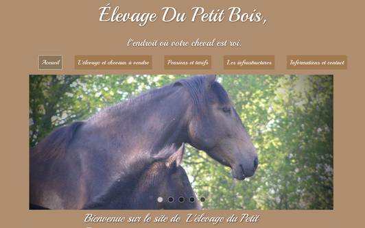 Ejemplo de sitio web Élevage Du Petit Bois
