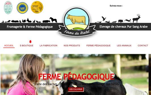 Ejemplo de sitio web LA FERME DU RIALET
