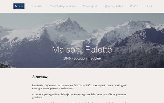 Ejemplo de sitio web Maison Palotte