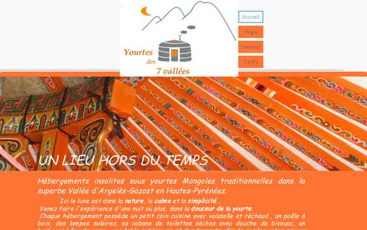 Example website yourtes des 7 vallées-hautes pyrenees