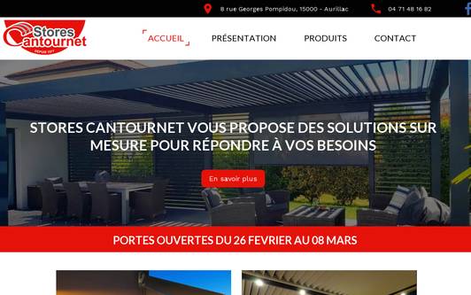 Site exemple Stores Cantournet