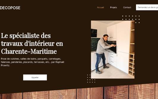 Ejemplo de sitio web Décopose travaux rénovation La Rochelle