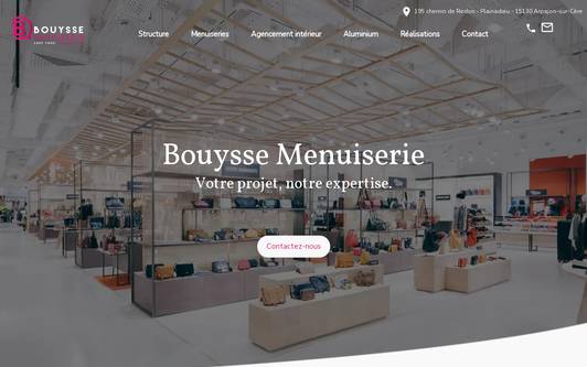 Ejemplo de sitio web Bouysse Menuiserie