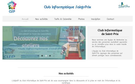 Ejemplo de sitio web Club Informatique Saint-Prix