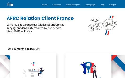 Ejemplo de sitio web Relation Client France