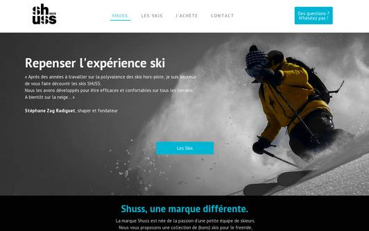 Ejemplo de sitio web Shuss skis