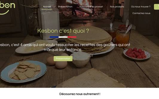 Ejemplo de sitio web Biscuiterie Kesbon