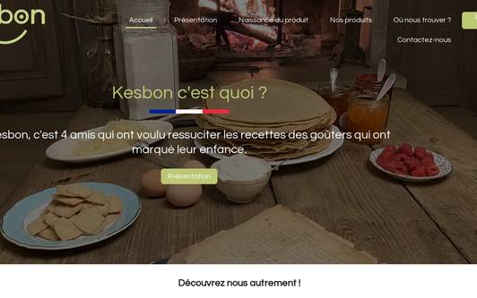 Site exemple Biscuiterie Kesbon