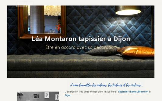 Ejemplo de sitio web Tapissier Dijon