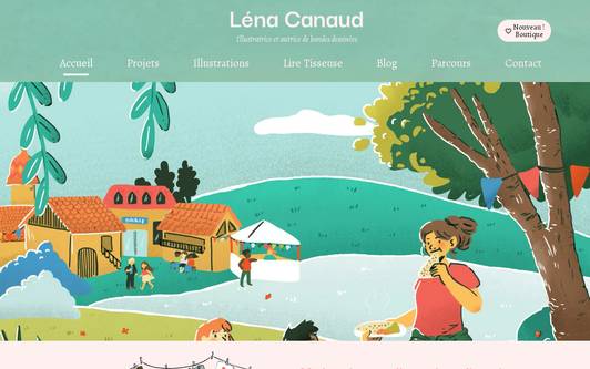 Site exemple Léna Canaud illustratrice et conceptrice multimédia