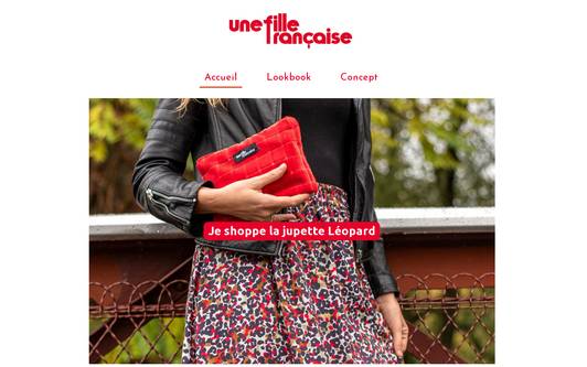 Ejemplo de sitio web Une fille française - Vestiaire made in France à prix doux