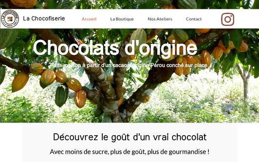 Ejemplo de sitio web La Chocofiserie