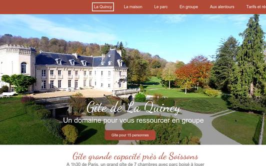 Ejemplo de sitio web Gîte La Quincy Soissons 02